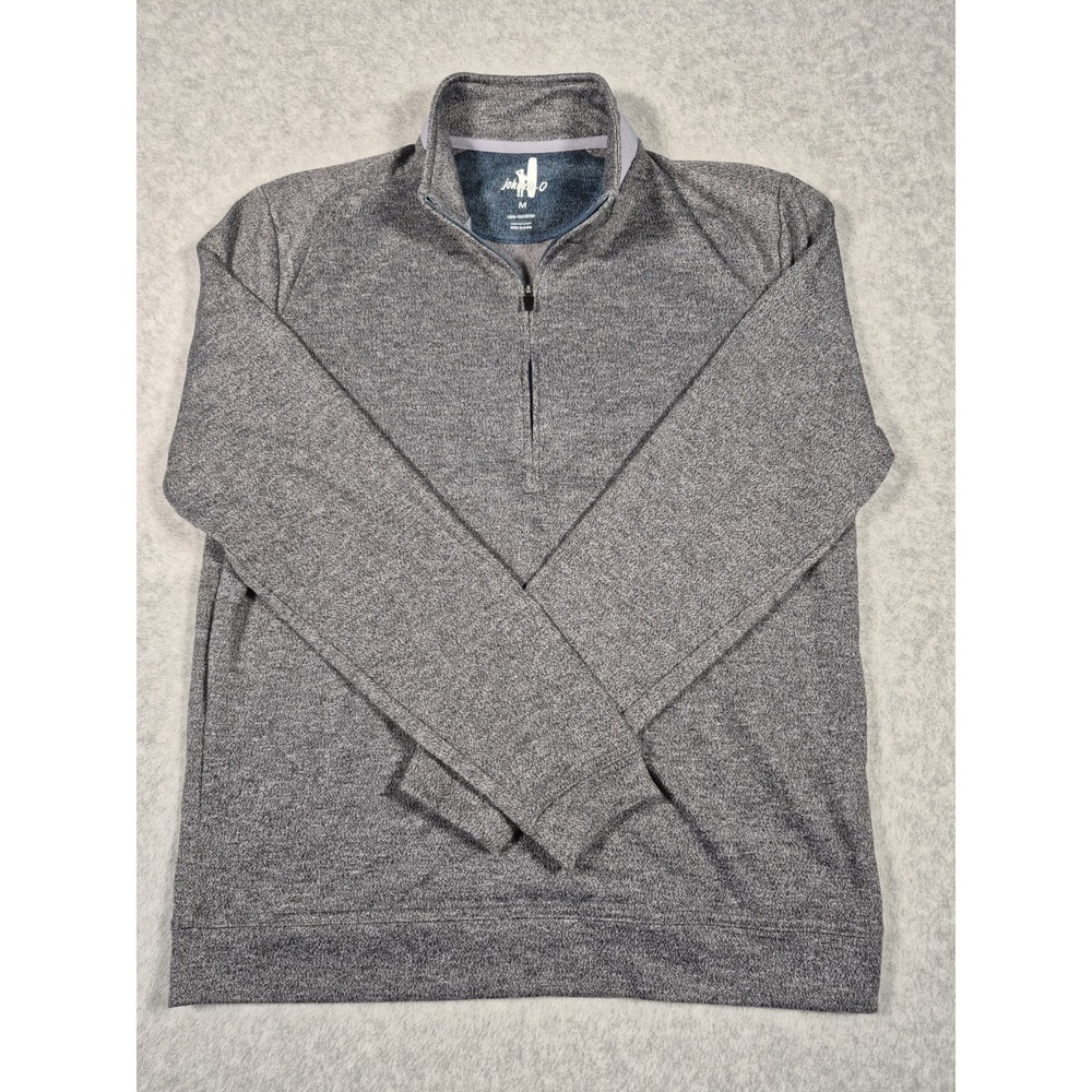 Johnnie O Pullover Mens Medium Gray Half Zip Lightweight Golf Sweater